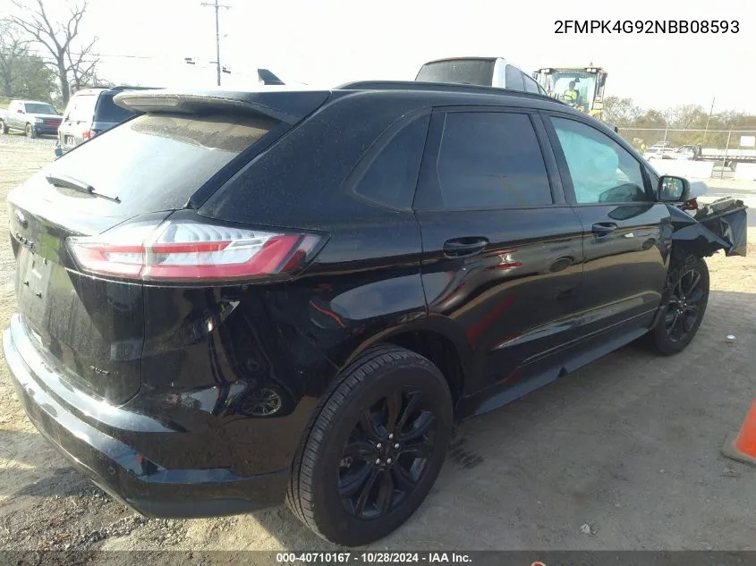 2022 Ford Edge Se VIN: 2FMPK4G92NBB08593 Lot: 40710167