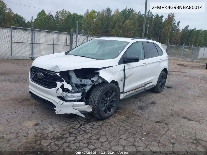 2022 Ford Edge Se VIN: 2FMPK4G98NBA85014 Lot: 40729805