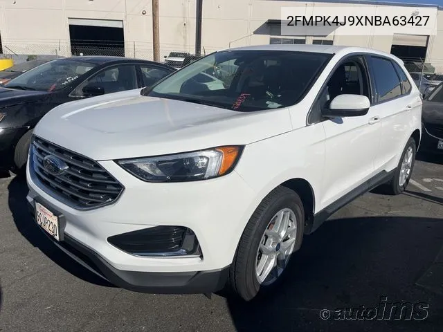 2022 Ford Edge Sel VIN: 2FMPK4J9XNBA63427 Lot: 40755866