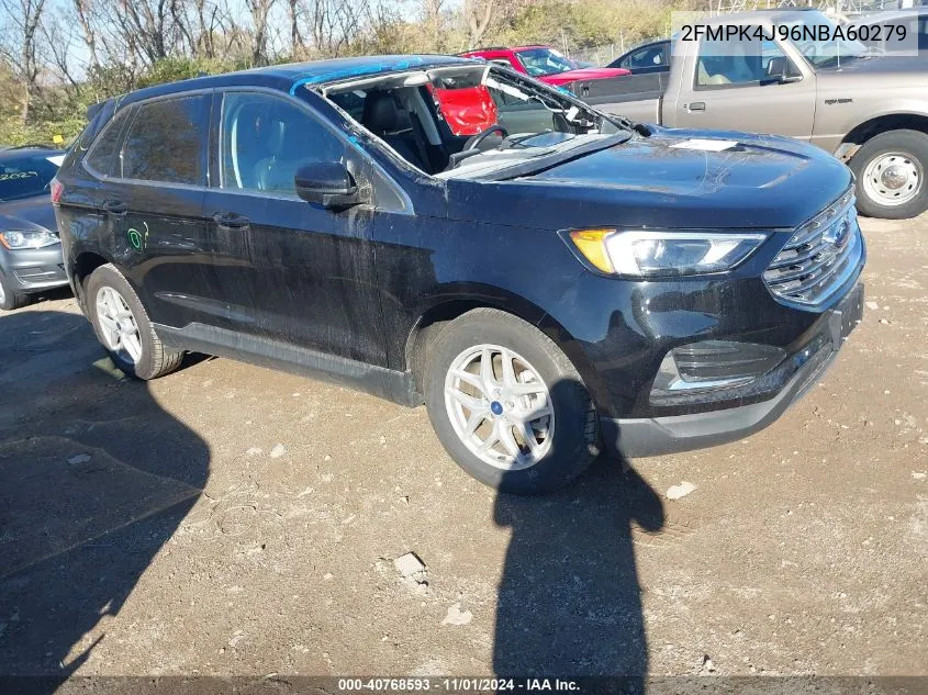 2022 Ford Edge Sel VIN: 2FMPK4J96NBA60279 Lot: 40768593