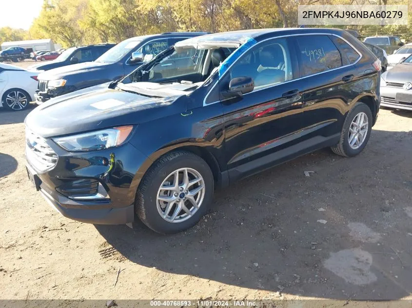 2022 Ford Edge Sel VIN: 2FMPK4J96NBA60279 Lot: 40768593