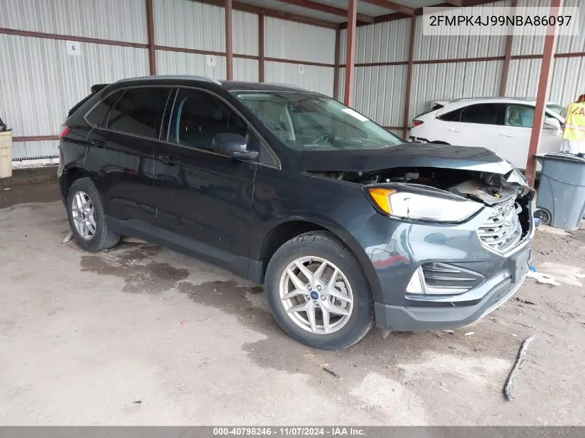 2022 Ford Edge Sel VIN: 2FMPK4J99NBA86097 Lot: 40798246