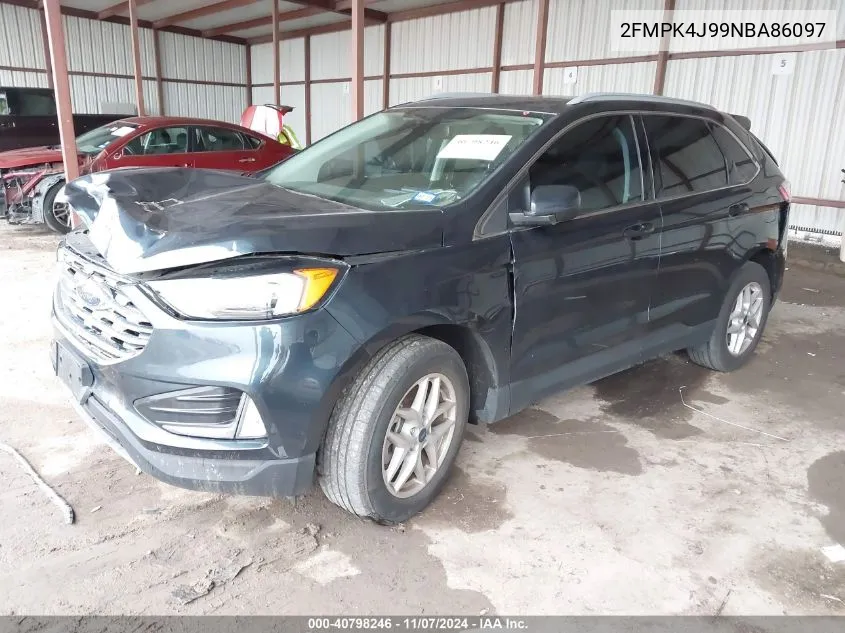 2022 Ford Edge Sel VIN: 2FMPK4J99NBA86097 Lot: 40798246