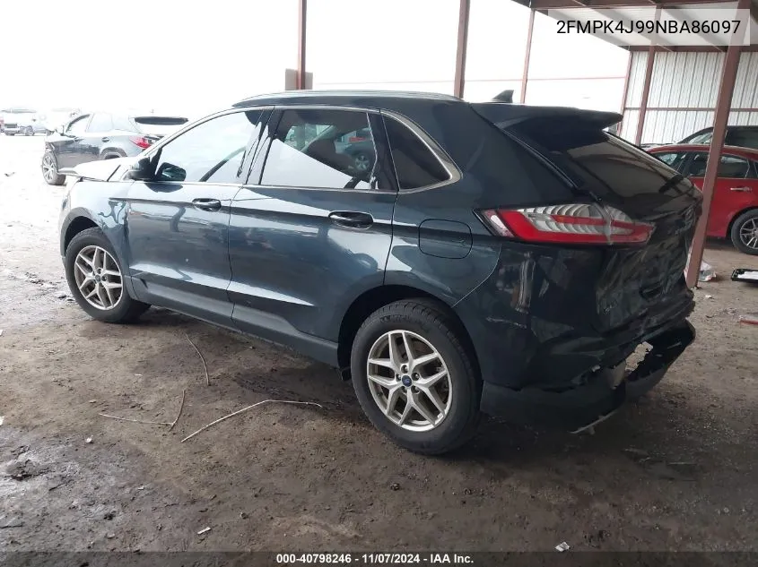 2022 Ford Edge Sel VIN: 2FMPK4J99NBA86097 Lot: 40798246