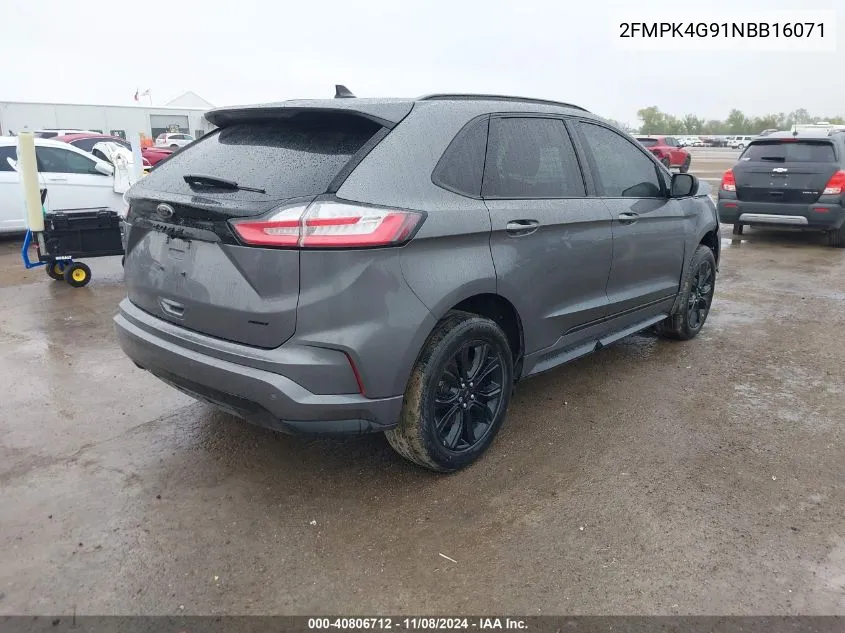 2022 Ford Edge Se VIN: 2FMPK4G91NBB16071 Lot: 40806712