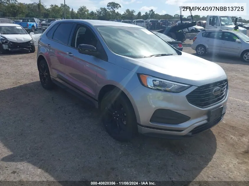 2022 Ford Edge Se VIN: 2FMPK4G97NBB13725 Lot: 40820356