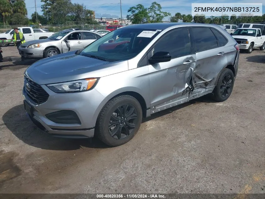 2022 Ford Edge Se VIN: 2FMPK4G97NBB13725 Lot: 40820356