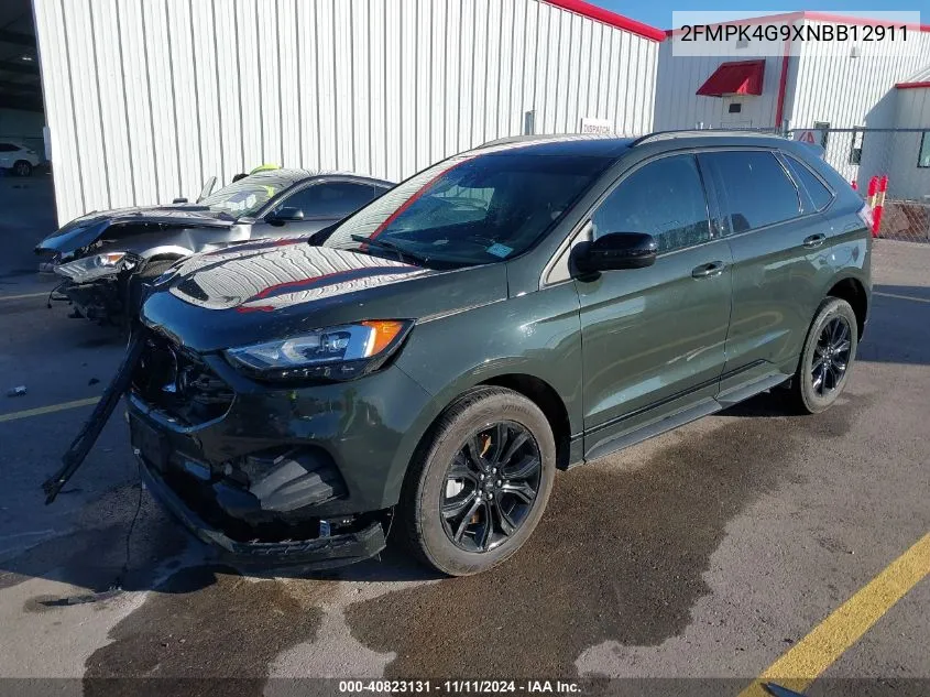 2022 Ford Edge Se VIN: 2FMPK4G9XNBB12911 Lot: 40823131