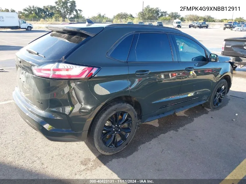 2022 Ford Edge Se VIN: 2FMPK4G9XNBB12911 Lot: 40823131