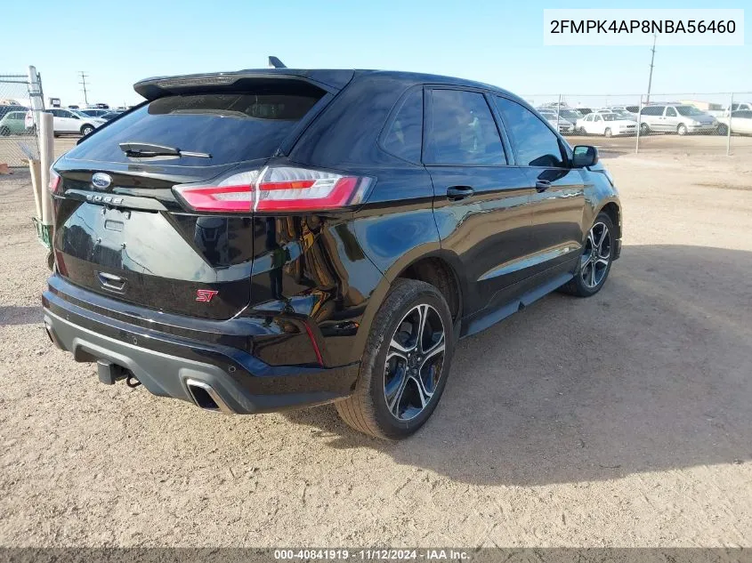 2022 Ford Edge St VIN: 2FMPK4AP8NBA56460 Lot: 40841919