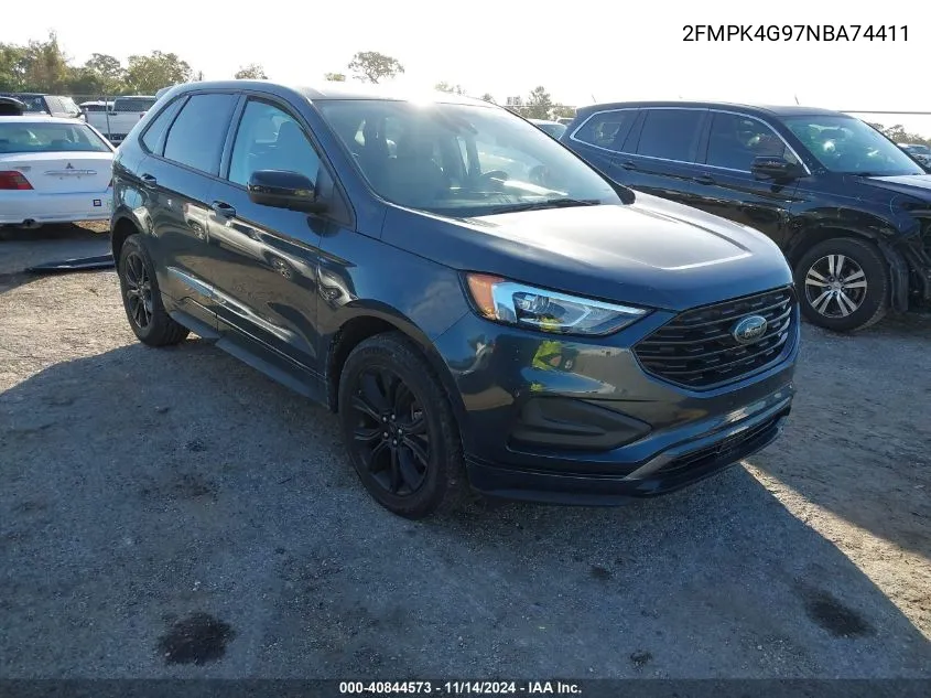 2022 Ford Edge Se VIN: 2FMPK4G97NBA74411 Lot: 40844573