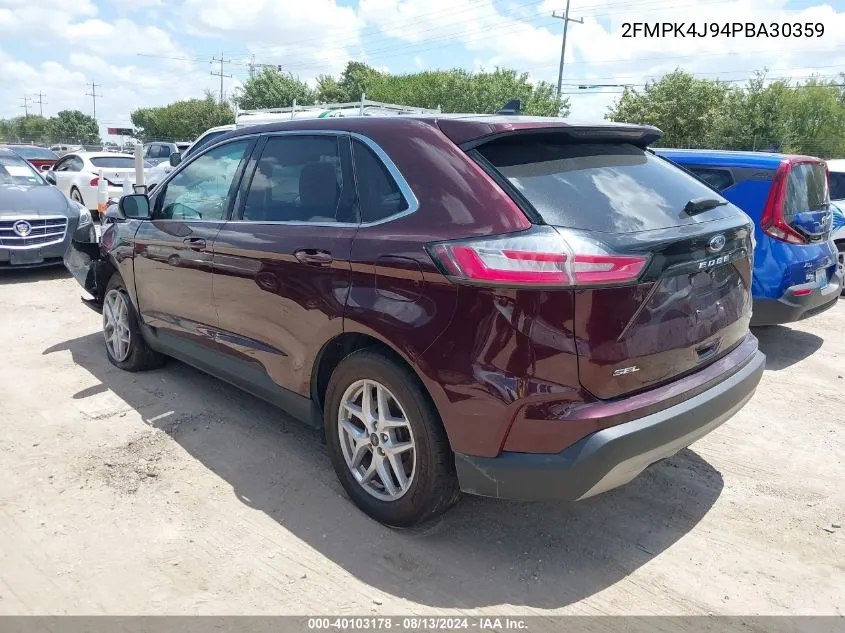 2023 Ford Edge Sel VIN: 2FMPK4J94PBA30359 Lot: 40103178