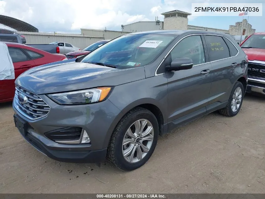 2023 Ford Edge Titanium VIN: 2FMPK4K91PBA47036 Lot: 40208131