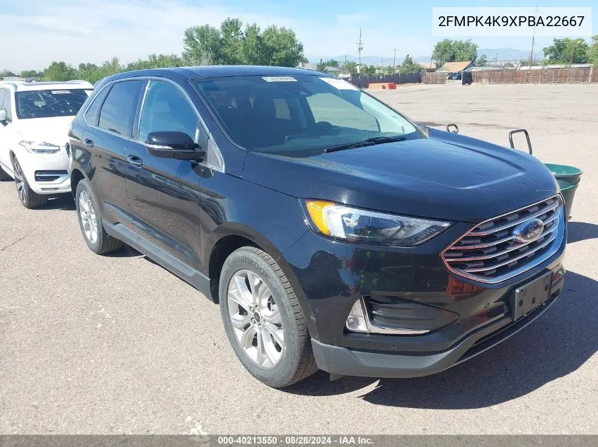 2023 Ford Edge Titanium VIN: 2FMPK4K9XPBA22667 Lot: 40213550