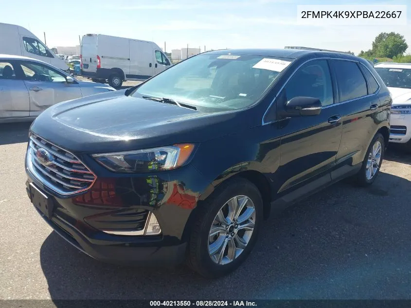 2023 Ford Edge Titanium VIN: 2FMPK4K9XPBA22667 Lot: 40213550