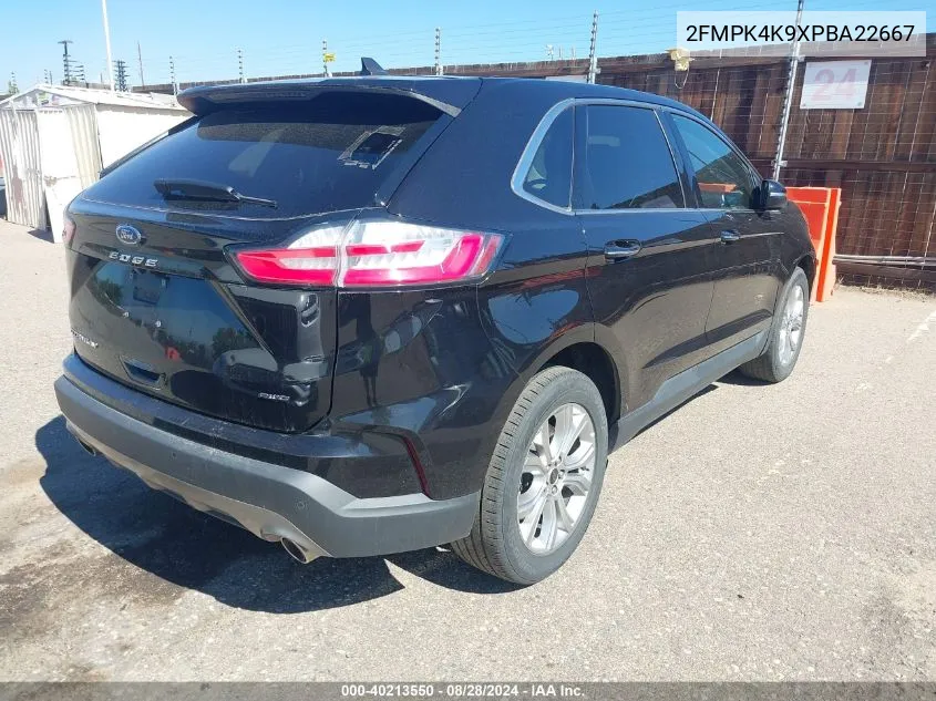 2023 Ford Edge Titanium VIN: 2FMPK4K9XPBA22667 Lot: 40213550