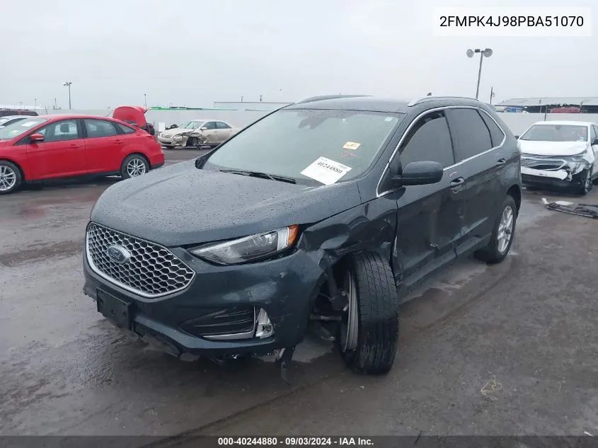 2023 Ford Edge Sel VIN: 2FMPK4J98PBA51070 Lot: 40244880