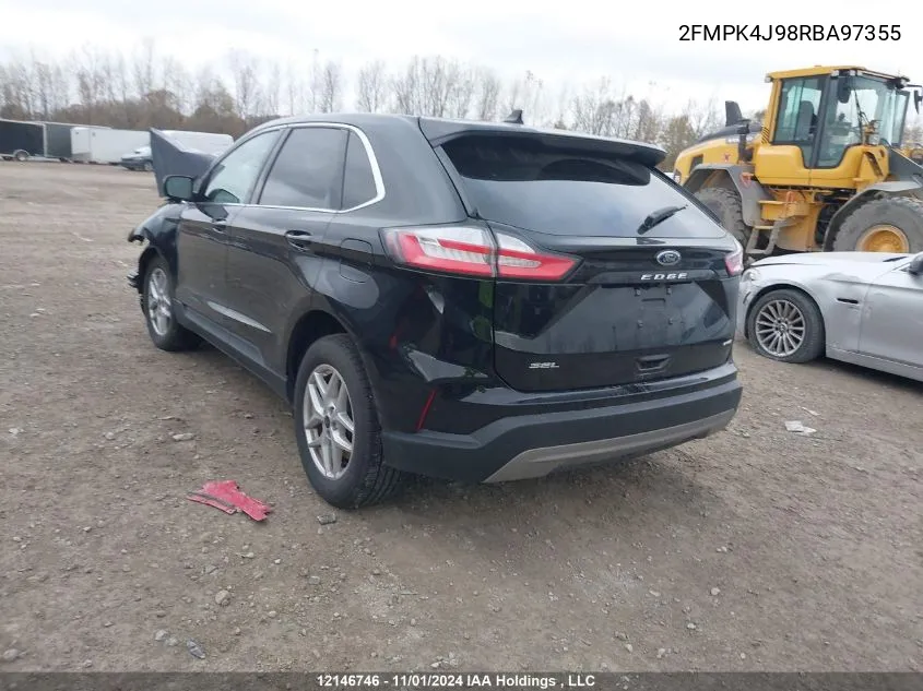 2024 Ford Edge Sel VIN: 2FMPK4J98RBA97355 Lot: 12146746