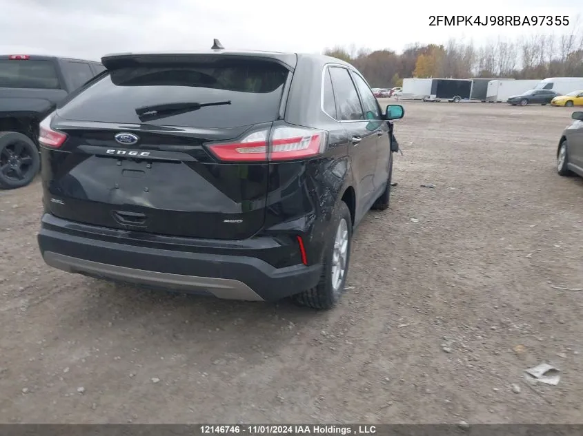 2024 Ford Edge Sel VIN: 2FMPK4J98RBA97355 Lot: 12146746