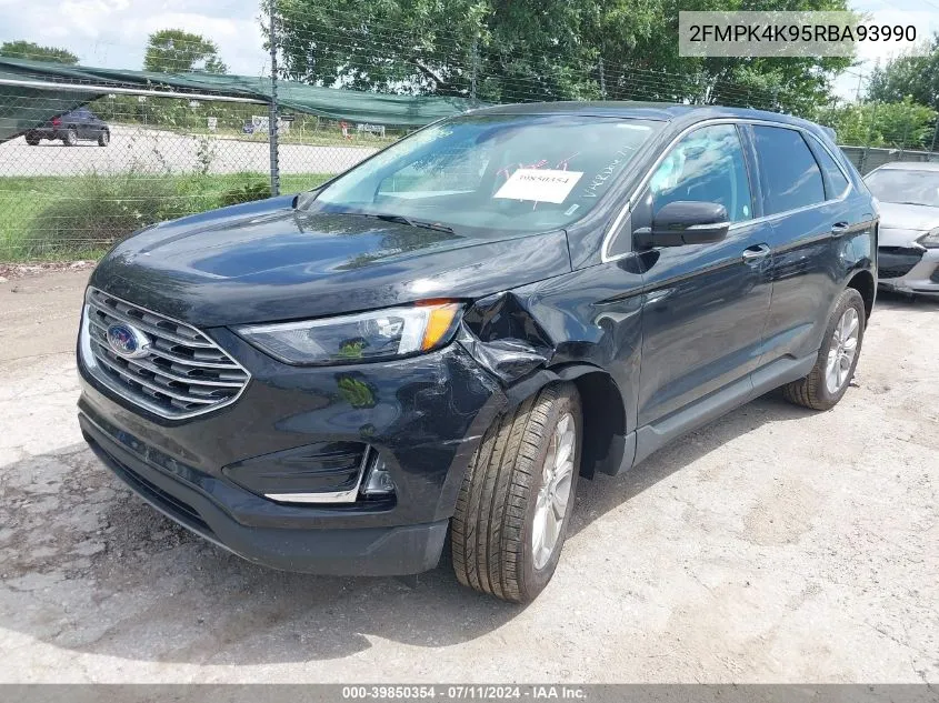 2024 Ford Edge Titanium VIN: 2FMPK4K95RBA93990 Lot: 39850354