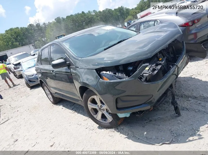 2024 Ford Edge Se VIN: 2FMPK4G95RBA55720 Lot: 40072389