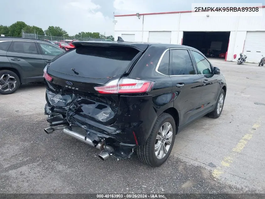 2024 Ford Edge Titanium VIN: 2FMPK4K95RBA89308 Lot: 40163903