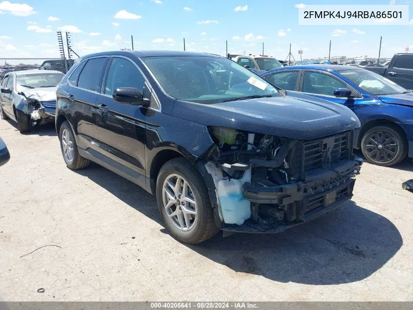 2024 Ford Edge Sel VIN: 2FMPK4J94RBA86501 Lot: 40205641