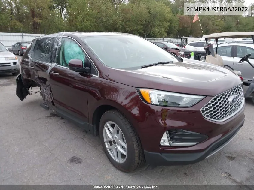 2024 Ford Edge Sel VIN: 2FMPK4J98RBA32022 Lot: 40516959