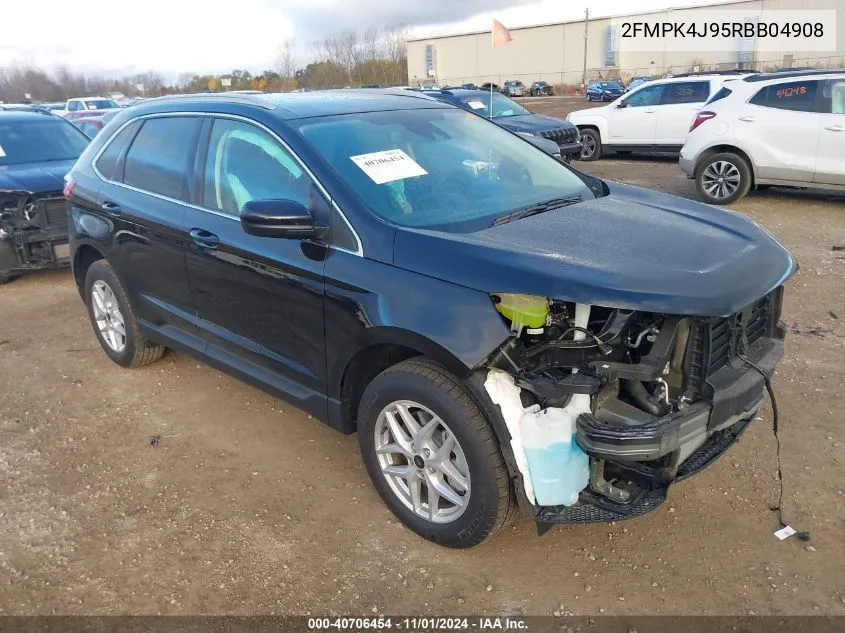 2024 Ford Edge Sel VIN: 2FMPK4J95RBB04908 Lot: 40706454