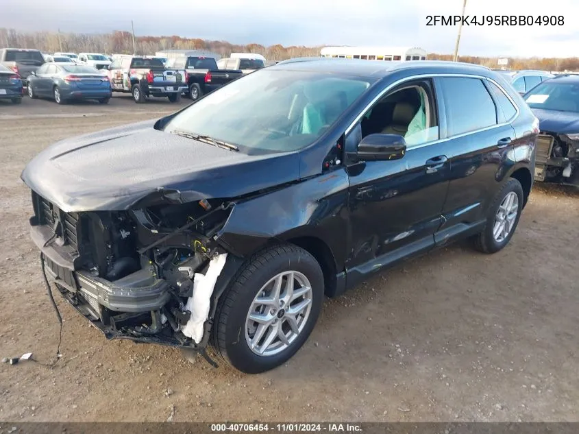 2024 Ford Edge Sel VIN: 2FMPK4J95RBB04908 Lot: 40706454