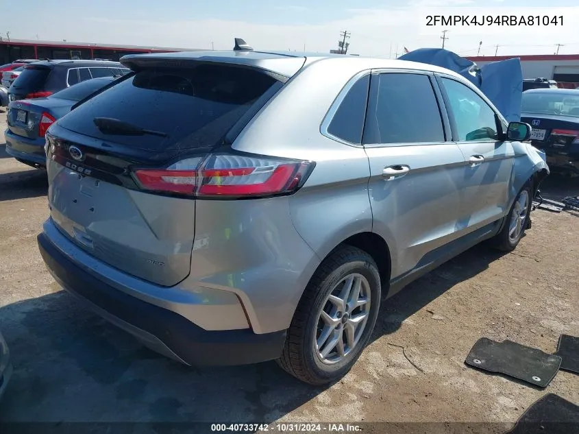 2024 Ford Edge Sel VIN: 2FMPK4J94RBA81041 Lot: 40733742