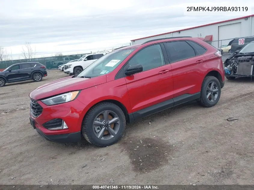 2024 Ford Edge Sel VIN: 2FMPK4J99RBA93119 Lot: 40741345