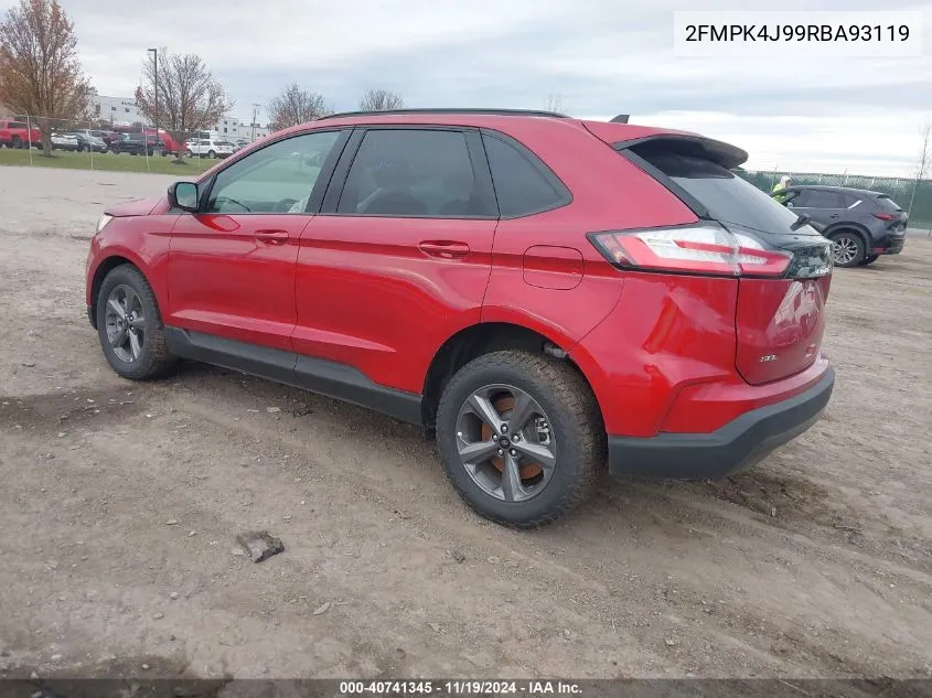 2024 Ford Edge Sel VIN: 2FMPK4J99RBA93119 Lot: 40741345