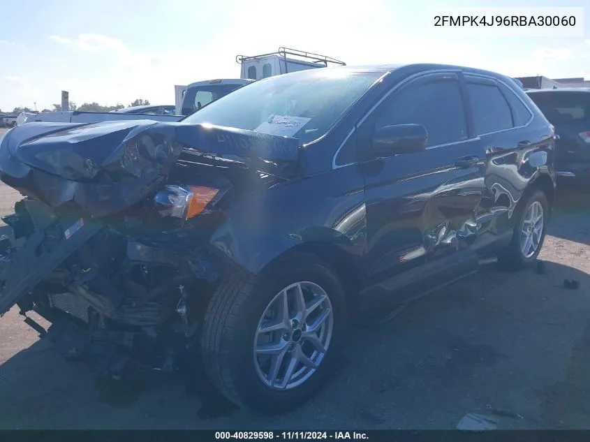 2024 Ford Edge Sel VIN: 2FMPK4J96RBA30060 Lot: 40829598