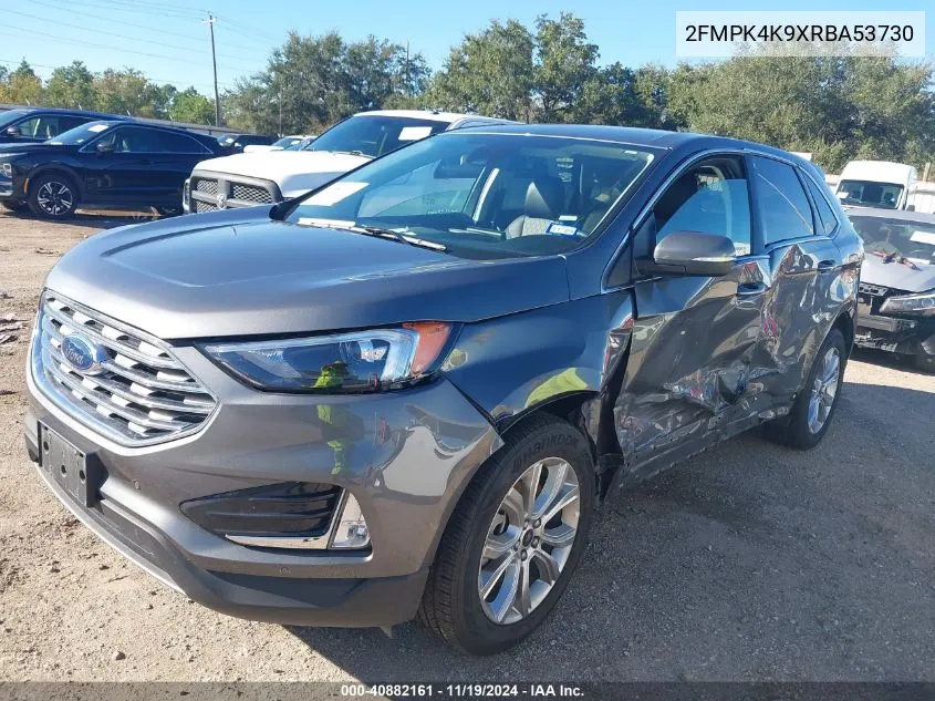 2024 Ford Edge Titanium VIN: 2FMPK4K9XRBA53730 Lot: 40882161