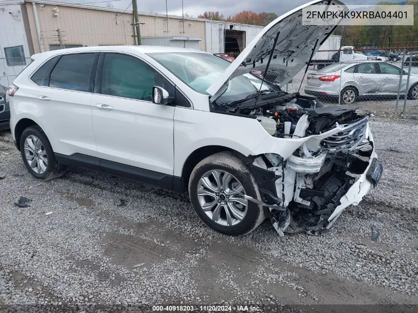 2024 Ford Edge Titanium VIN: 2FMPK4K9XRBA04401 Lot: 40918203