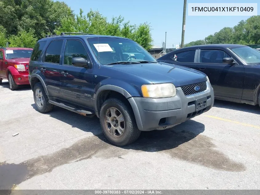 2001 Ford Escape Xlt VIN: 1FMCU041X1KF10409 Lot: 39780383