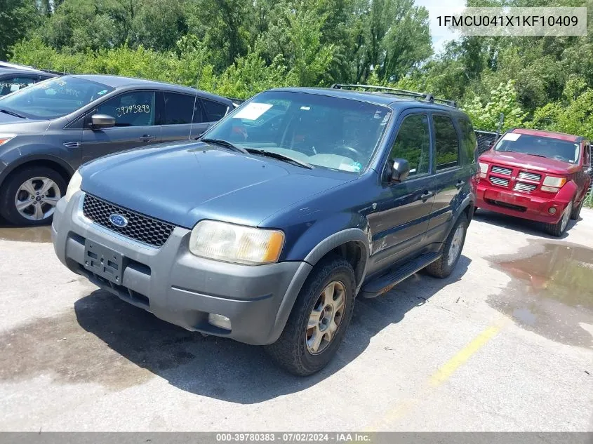 2001 Ford Escape Xlt VIN: 1FMCU041X1KF10409 Lot: 39780383