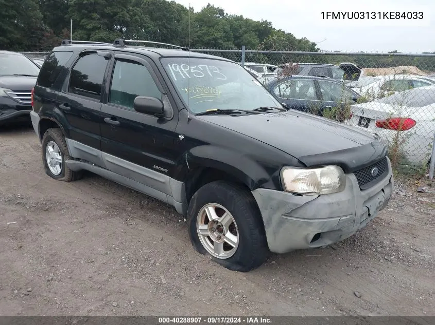 2001 Ford Escape Xlt VIN: 1FMYU03131KE84033 Lot: 40288907