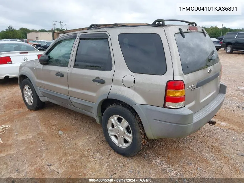 2001 Ford Escape Xlt VIN: 1FMCU04101KA36891 Lot: 40345340