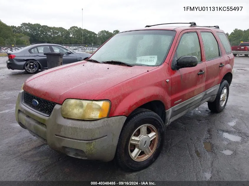 2001 Ford Escape Xls VIN: 1FMYU01131KC55497 Lot: 40348485