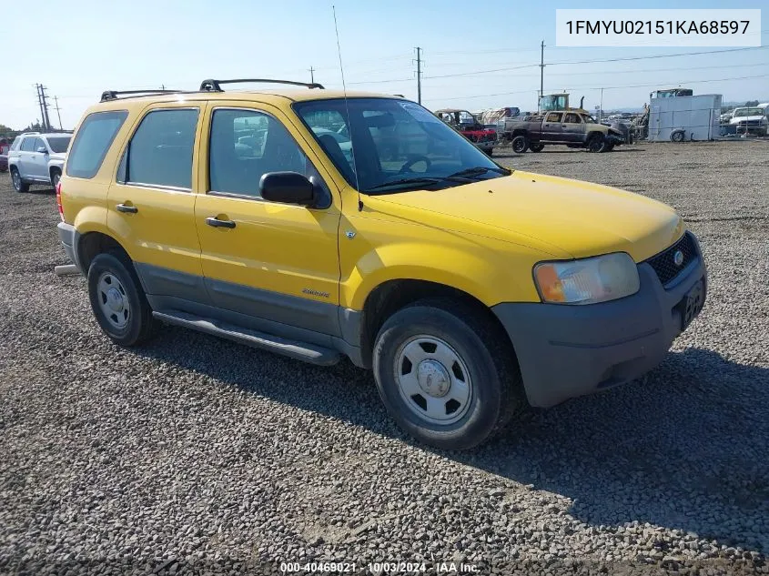 2001 Ford Escape Xls VIN: 1FMYU02151KA68597 Lot: 40469021