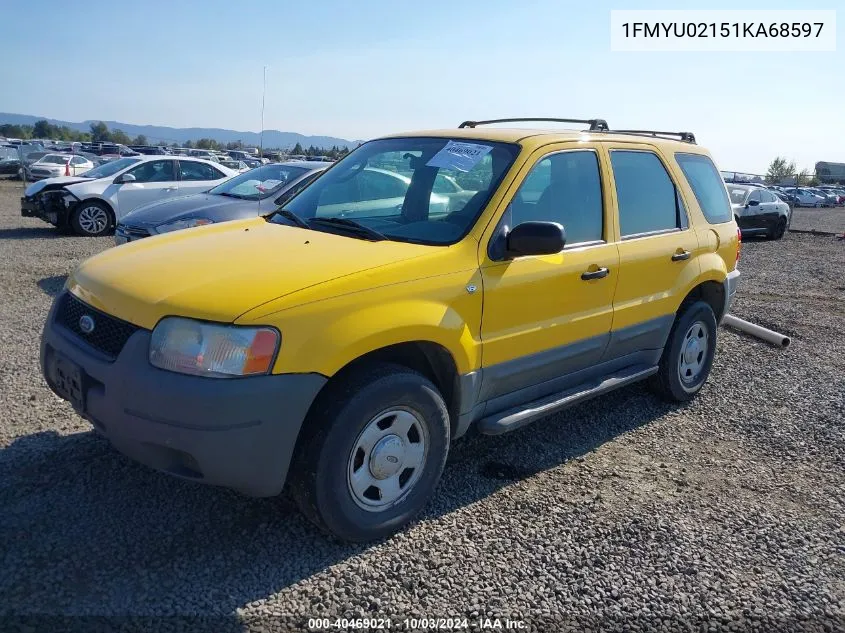 2001 Ford Escape Xls VIN: 1FMYU02151KA68597 Lot: 40469021