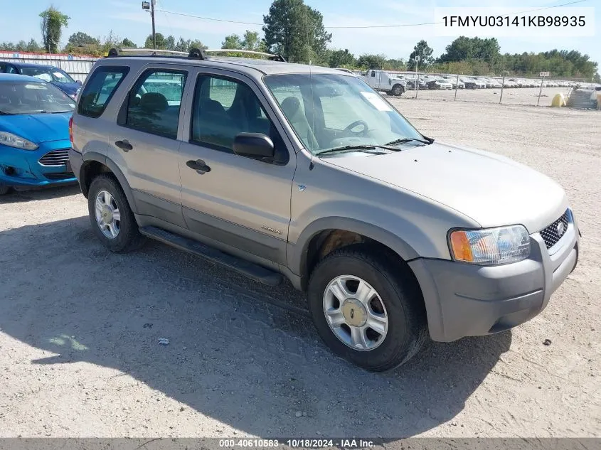 2001 Ford Escape Xlt VIN: 1FMYU03141KB98935 Lot: 40610583