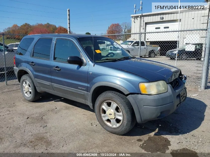 2001 Ford Escape Xlt VIN: 1FMYU04141KB80272 Lot: 40652608