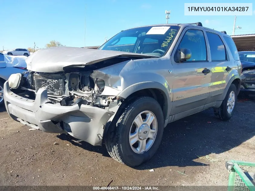 2001 Ford Escape Xlt VIN: 1FMYU04101KA34287 Lot: 40666417