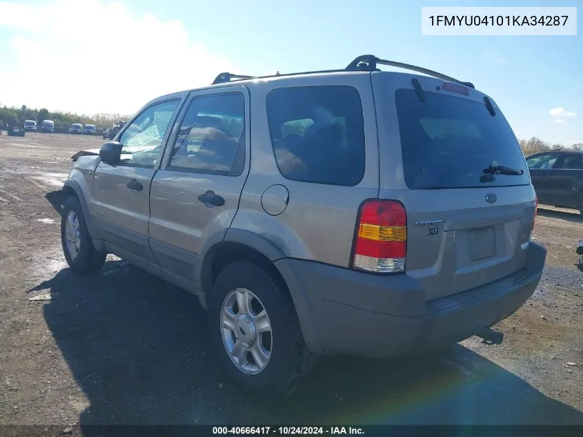 2001 Ford Escape Xlt VIN: 1FMYU04101KA34287 Lot: 40666417