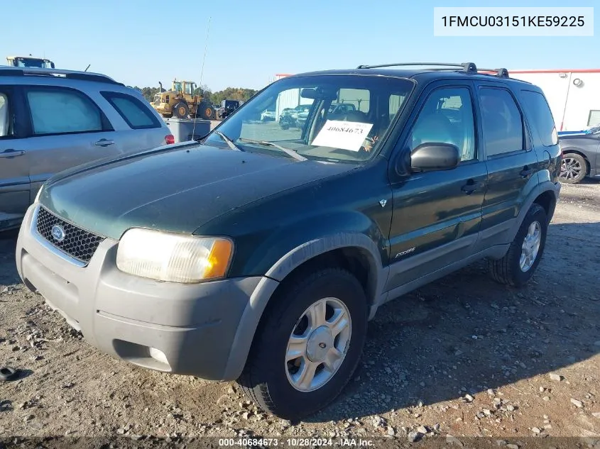 2001 Ford Escape Xlt VIN: 1FMCU03151KE59225 Lot: 40684673