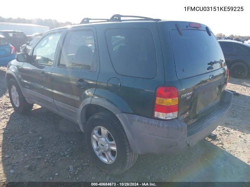 2001 Ford Escape Xlt VIN: 1FMCU03151KE59225 Lot: 40684673