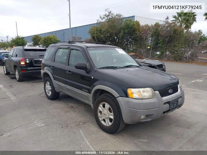 2001 Ford Escape Xlt VIN: 1FMYU04121KF79245 Lot: 40846988